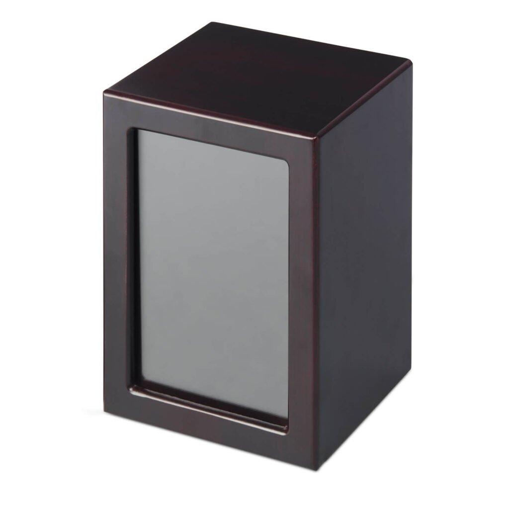 Mahogany Veneer Photo Urn - Extra Large