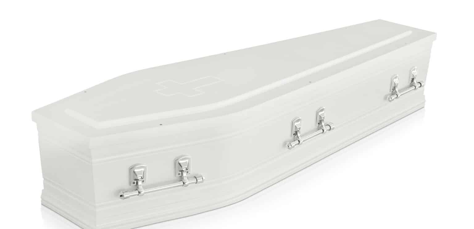 Cathedral Gloss White Coffins Majestic Funerals